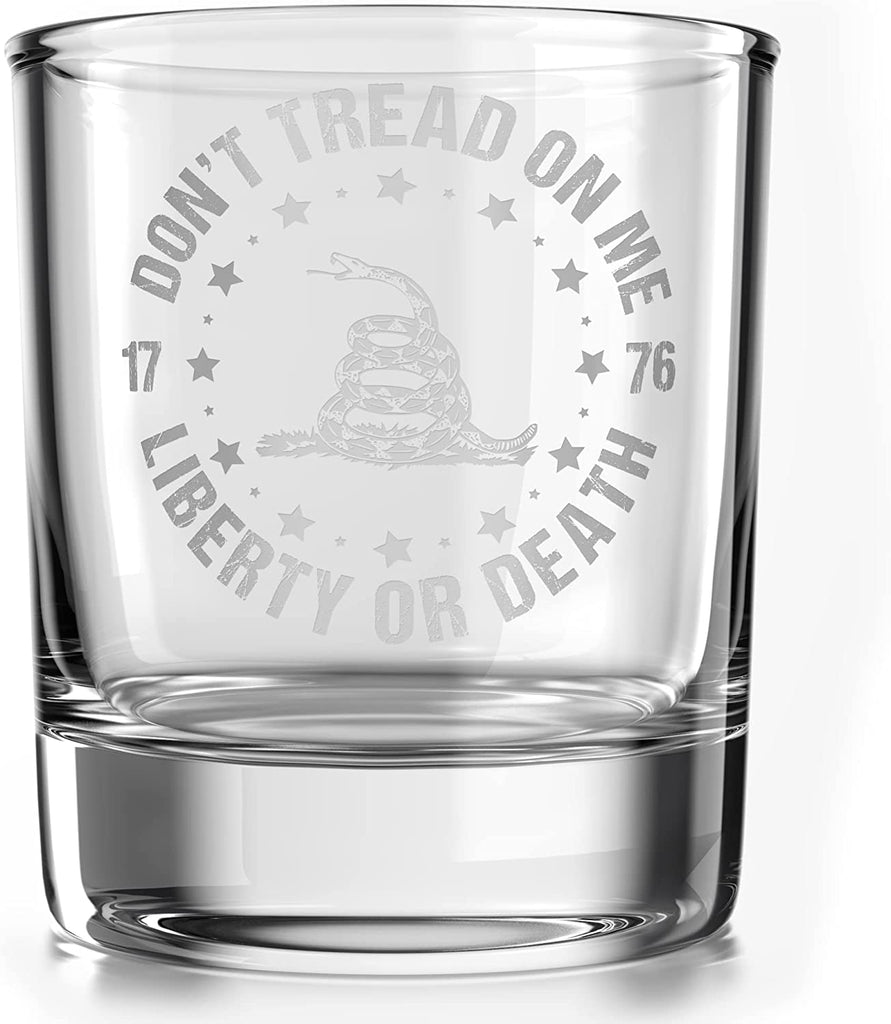 Don't Tread Patriotic - Old Fashioned Whiskey Rocks Bourbon Glass