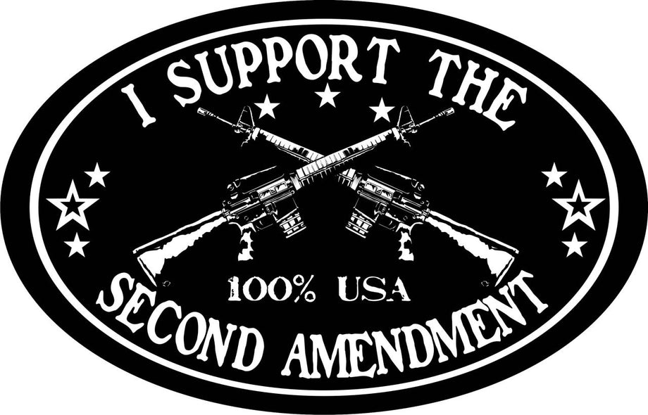 Second Amendment Lapel Pin - Right To Bear Arms Patriotic USA Gun Permit Pin - Large Patriotic Badge
