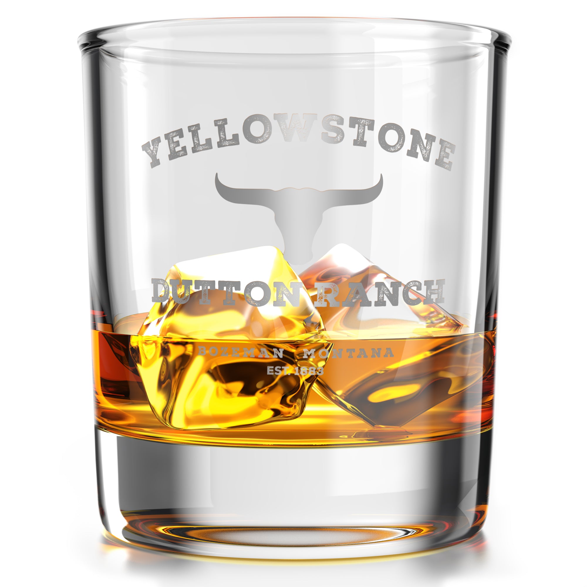Old Southern Brass Yellowstone Dutton Ranch Whiskey Glass - Thumbnail 2