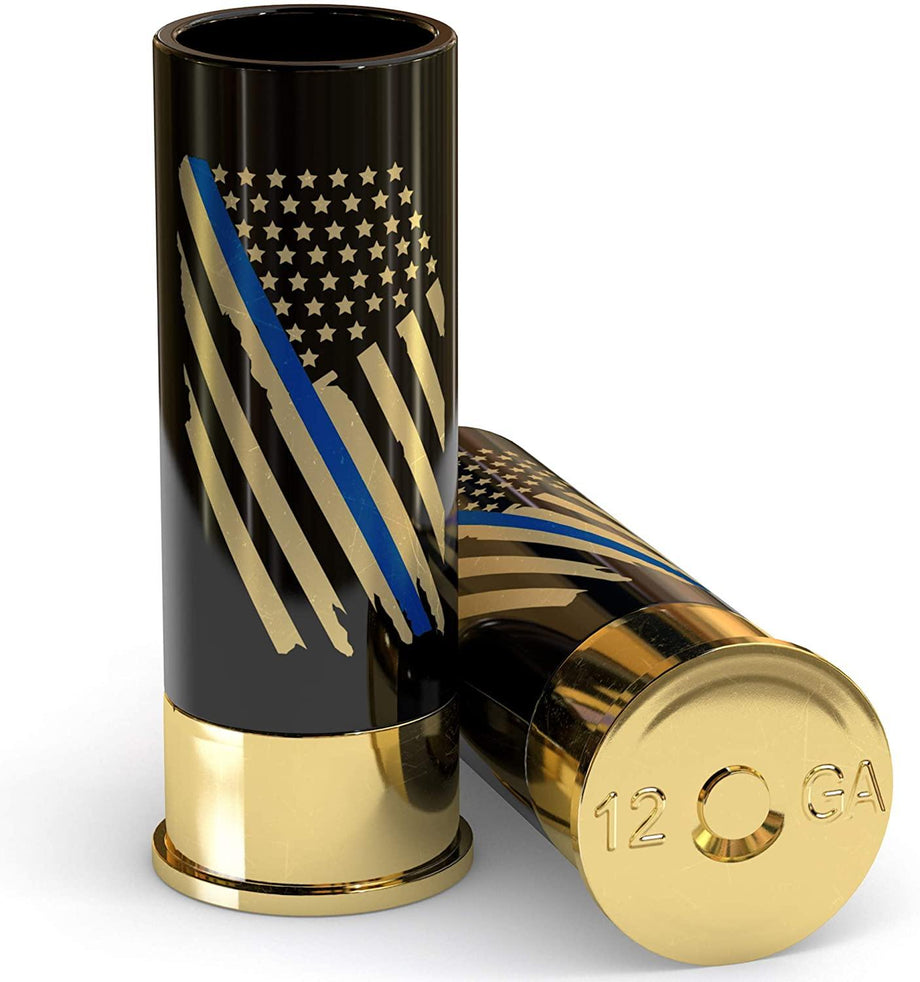 thumbnail image 2 of USA Thin Blue Line Shot Glass – 1.5 Oz Police Law Enforcement Support Drinking Glass 2 of 6