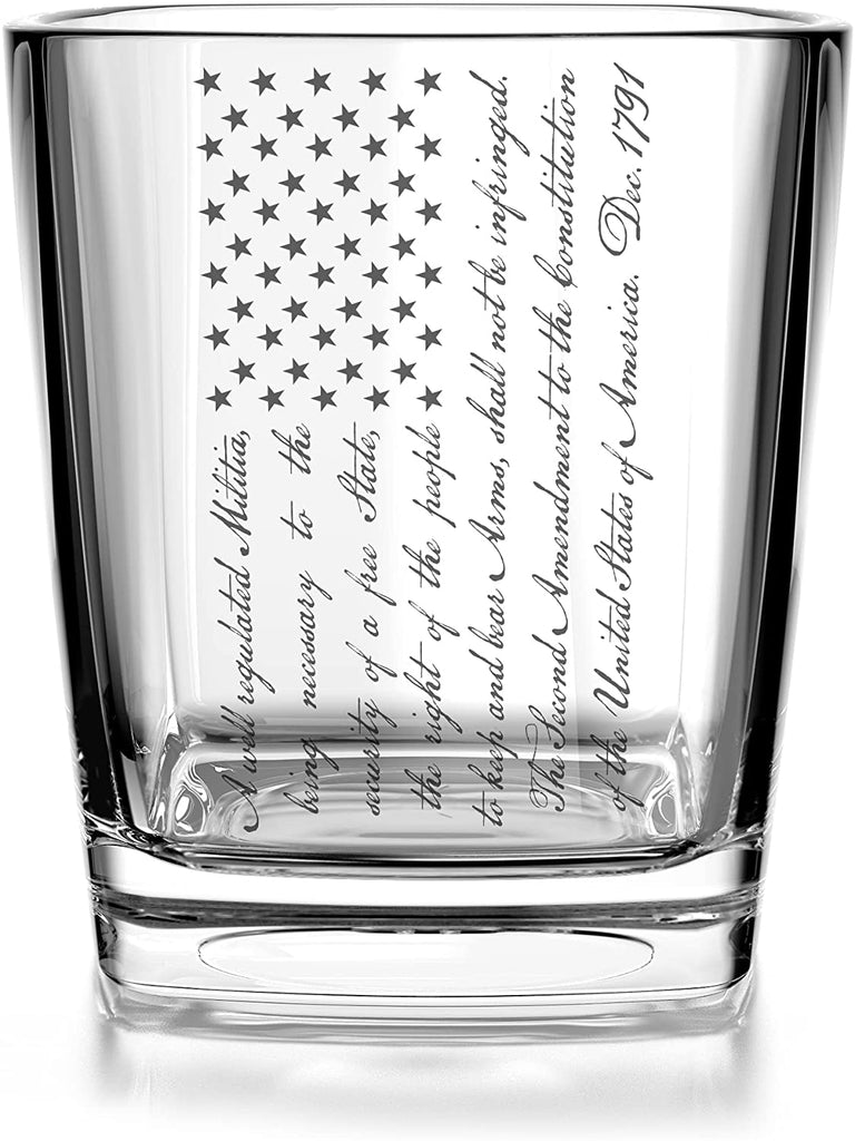 2A Patriotic Amendment  Whiskey Glass