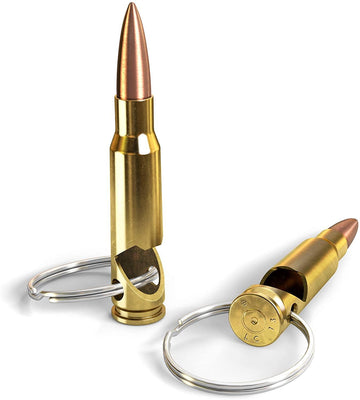 Unique 50 Cal Brass Bullet Bottle Opener - Decade Awards