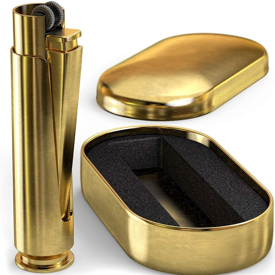 50 Cal BMG Solid Brass Refillable Lighter - Old Southern Brass
