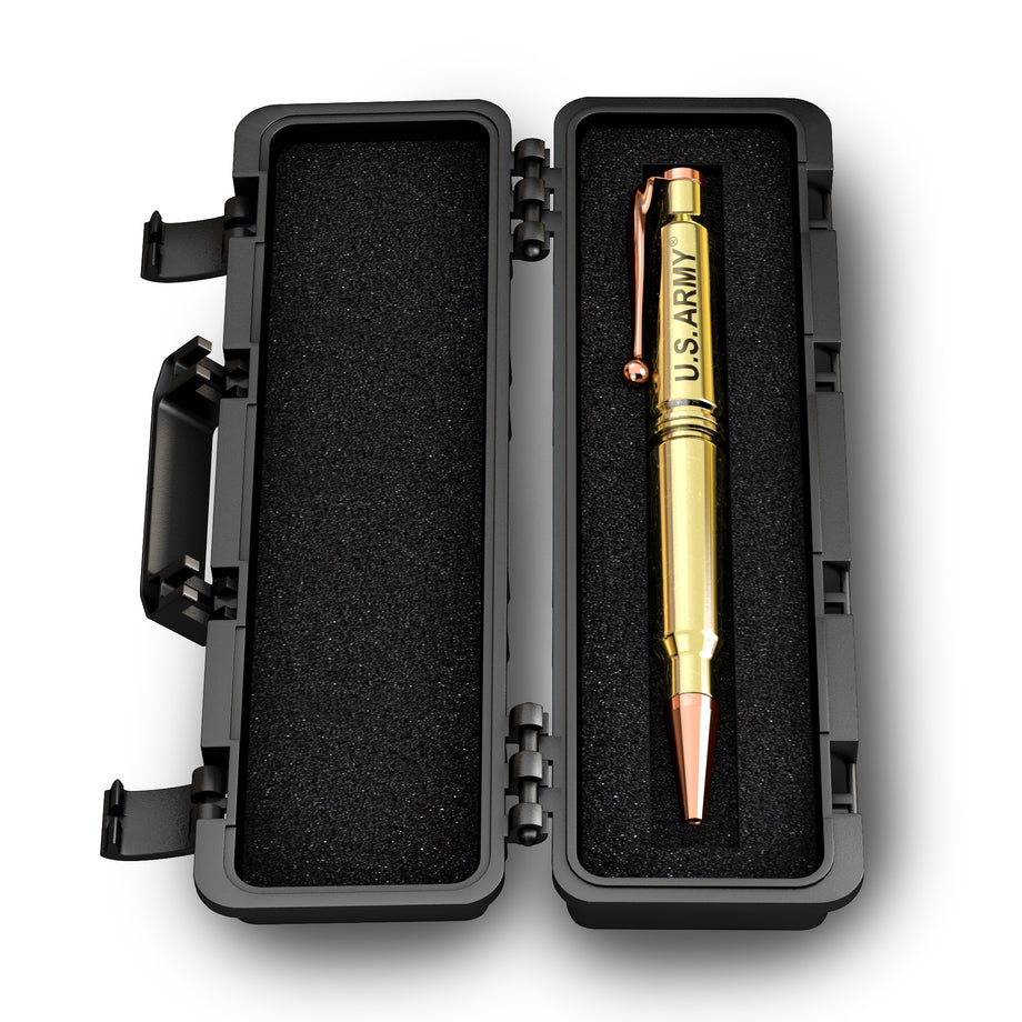 U.S. Army .308 Real Bullet Casing Twist Pen - Polished Brass